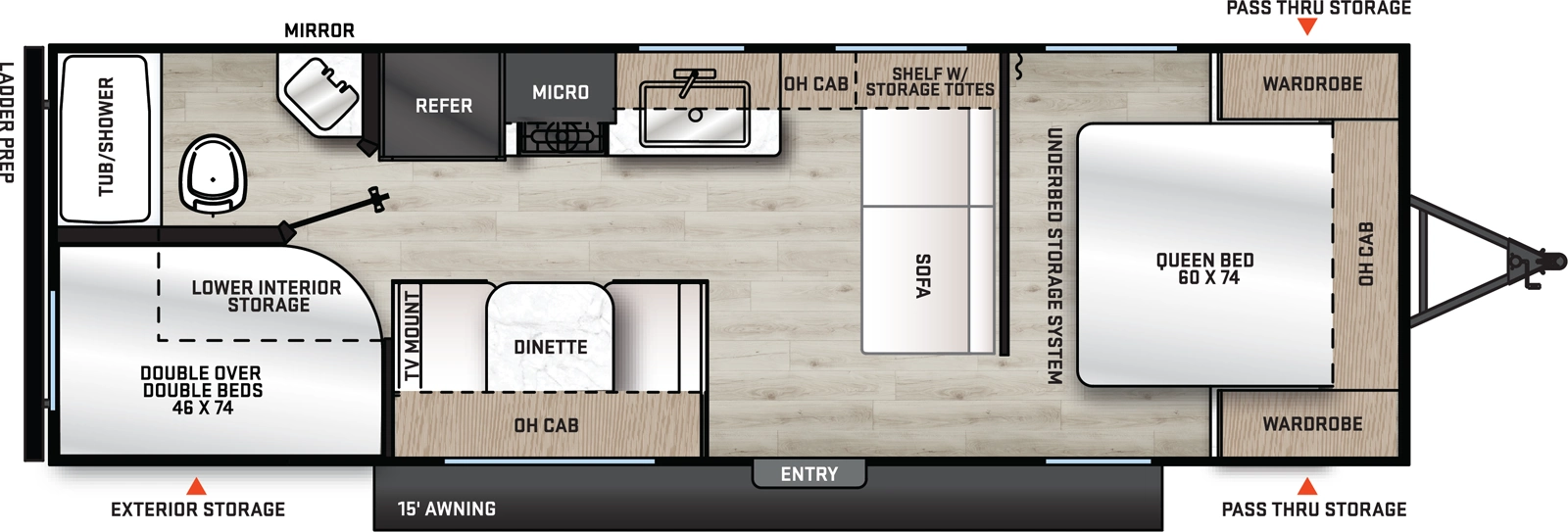Aurora 26BH Floorplan